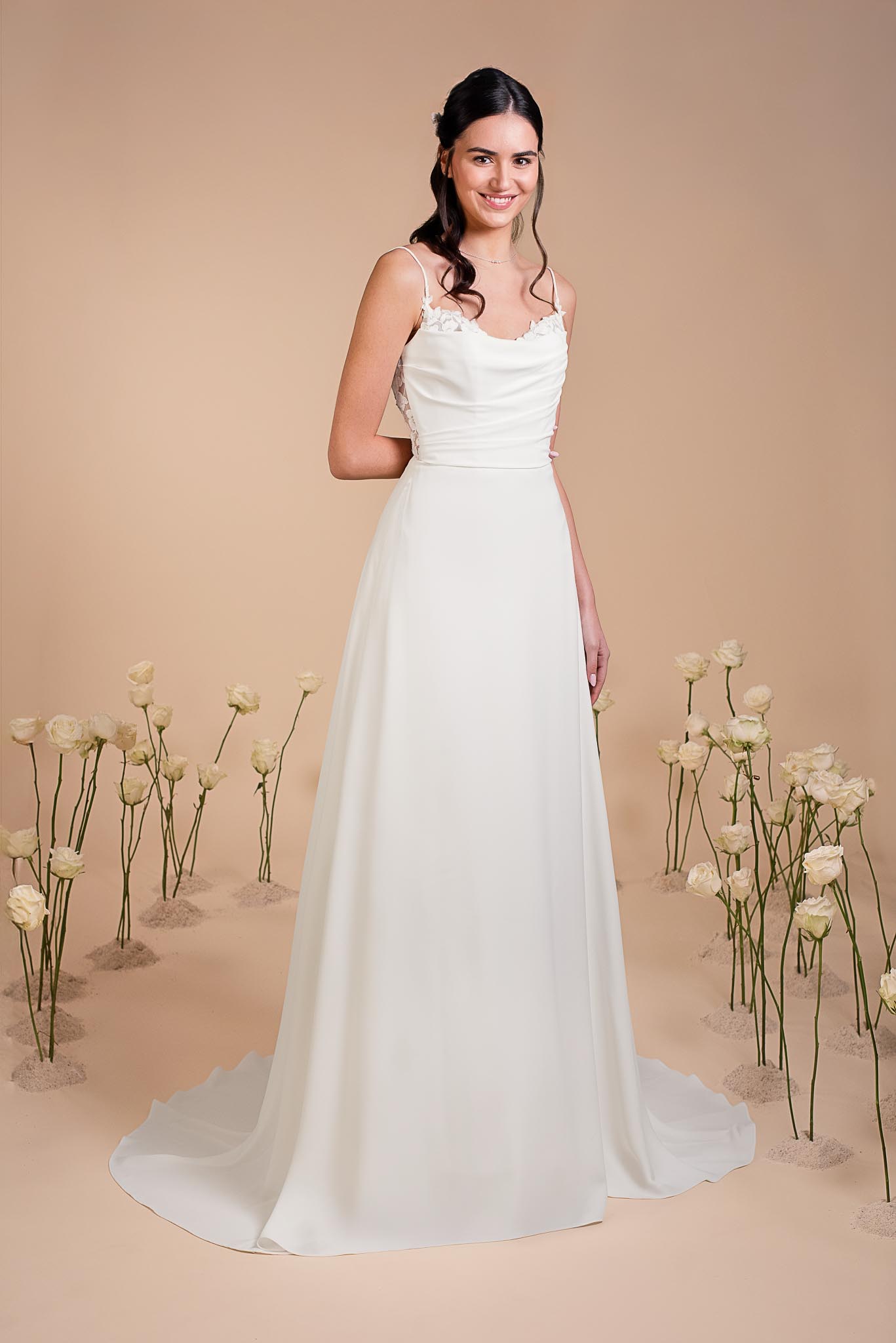 ITALA-3395 Robe de mariée Itala fluide, collection Eglantine 2027