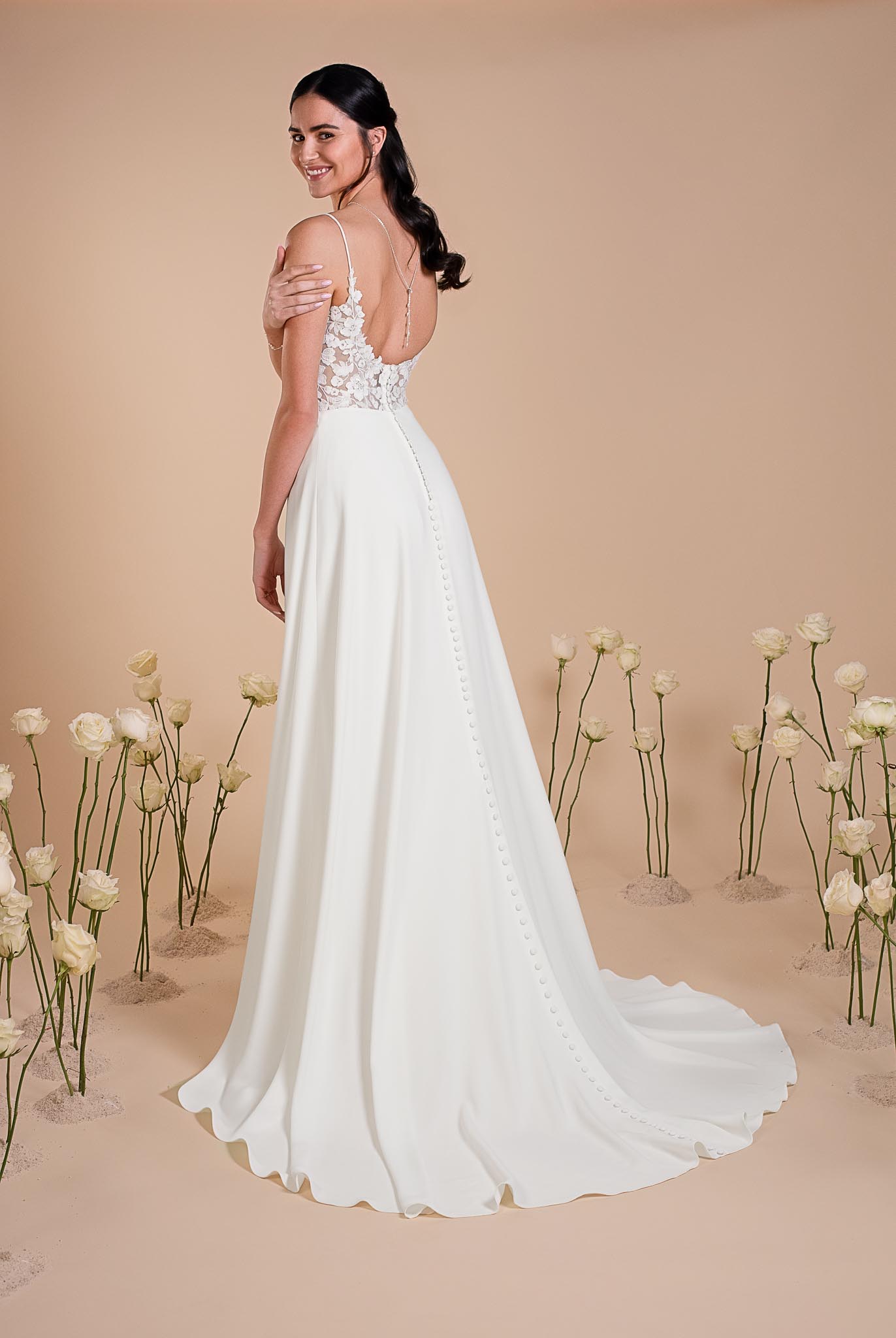ITALA-3441 Robe de mariée Itala fluide, collection Eglantine 2027